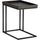 Arden 23.5 X 23.5 inch Black / Charcoal Grey Side Table, C-Shaped